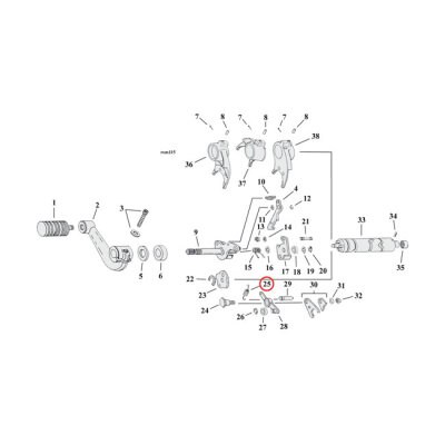Spring, detent arm transmission | Lieferumfang: Nur ein Teil des abgebildeten Artikels.