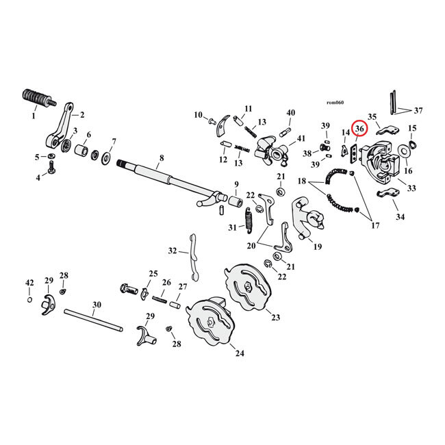 Shim, shifter pawl carrier support .010" | Lieferumfang: Nur ein Teil des abgebildeten Artikels.