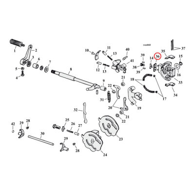 Shim, shifter pawl carrier support .010" | Lieferumfang: Nur ein Teil des abgebildeten Artikels.