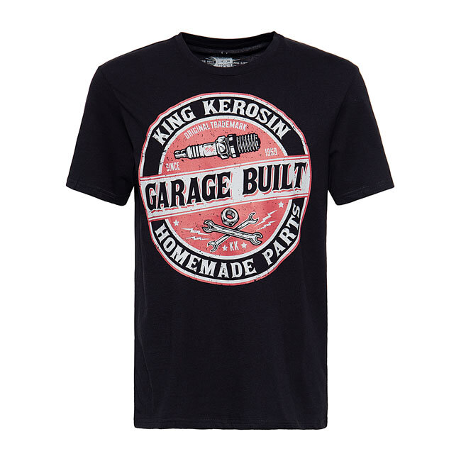 King Kerosin Garage Built t-shirt black Size L