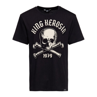 King Kerosin Skull Palma T-shirt black Size S