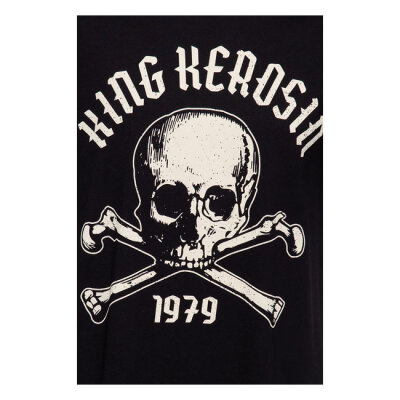 King Kerosin Skull Palma T-shirt black Size S