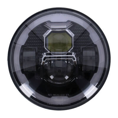 Bright, 7" LED headlamp unit. Black