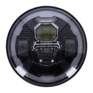 Bright, 7" LED headlamp unit. Black