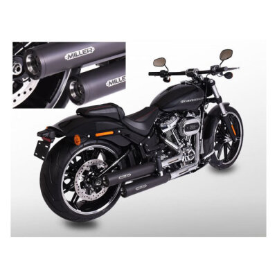 ** Miller, Independence slip-on mufflers. Euro 4. Matte black