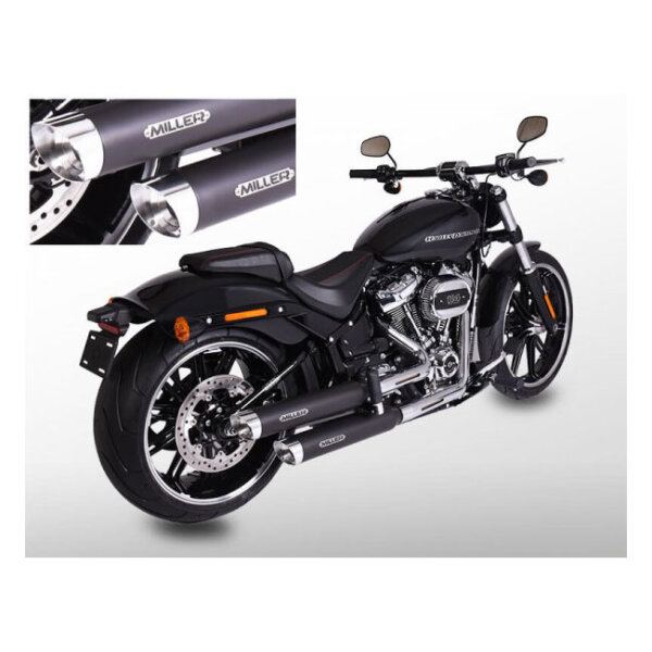 ** Miller, Destiny slip-on mufflers. Euro 5. Matte black