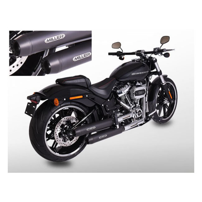 ** Miller, Destiny slip-on mufflers. Euro 5. Matte black