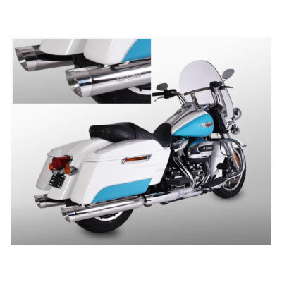 ** Miller, Airlington 114" slip-on mufflers. Euro 4. Polished