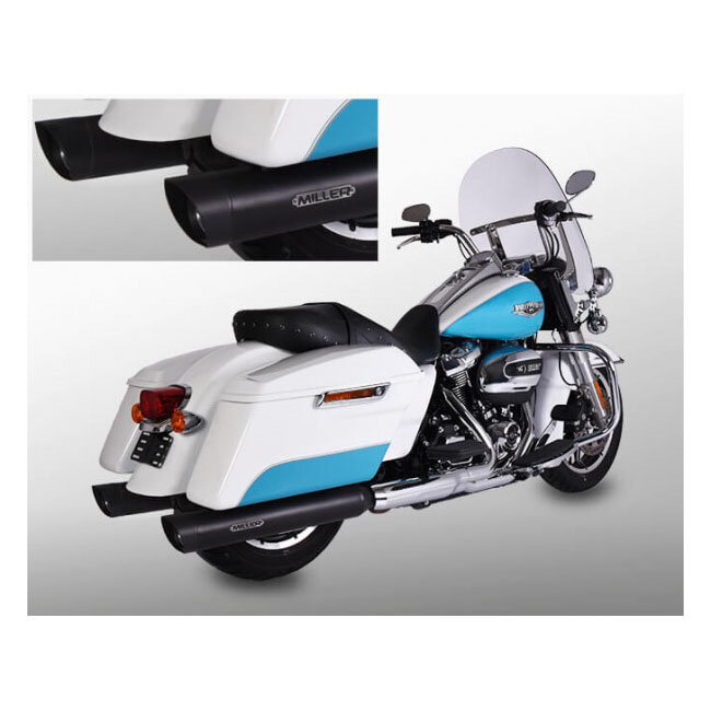 ** Miller, Airlington 114" slip-on mufflers. Euro 4. Black
