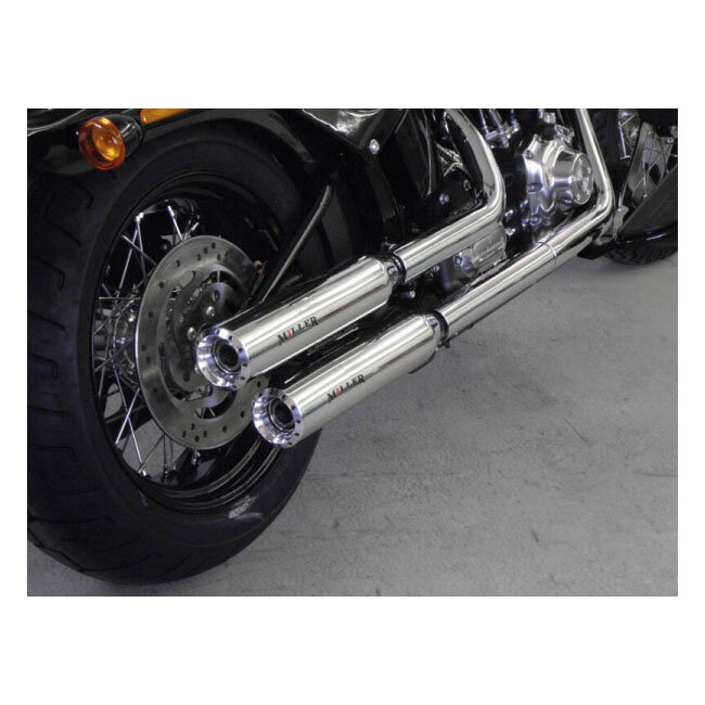 ** Miller, Hunter II slip-on mufflers. Euro 4. Polished