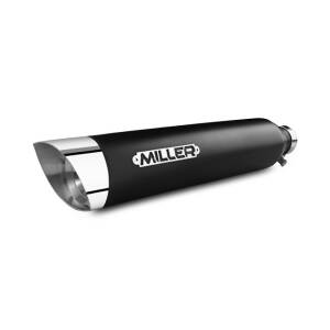 ** Miller, Arizona II slip-on mufflers. Euro 4. Matte black