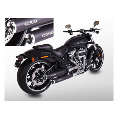 ** Miller, Destiny slip-on mufflers. Euro 5. Matte black
