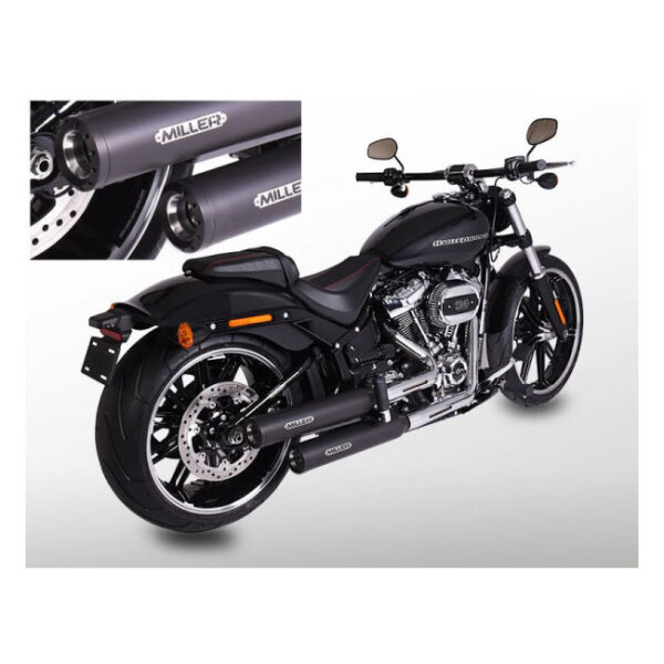 ** Miller, Destiny slip-on mufflers. Euro 5. Matte black