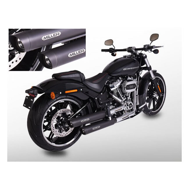 ** Miller, Destiny slip-on mufflers. Euro 5. Matte black