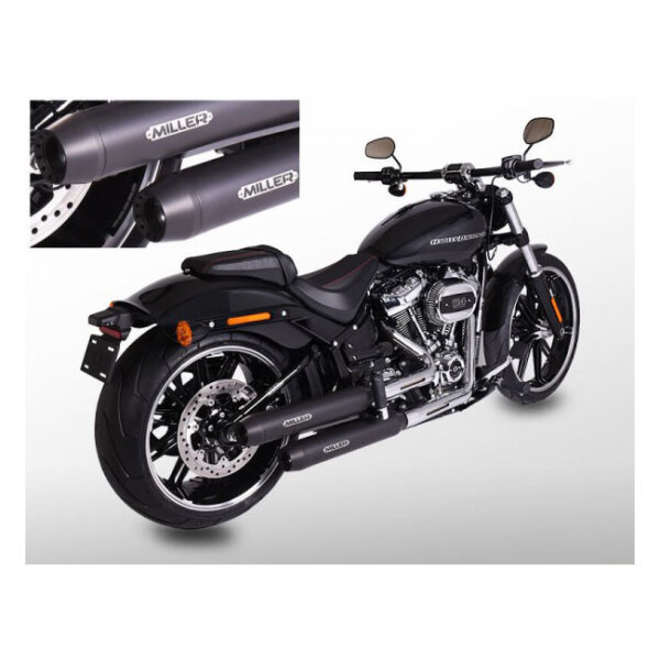 ** Miller, Destiny slip-on mufflers. Euro 5. Matte black