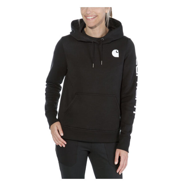 Carhartt Logo Sleeve female hoodie black Size L