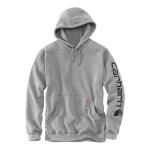 Carhartt Sleeve logo hoodie grey/black Size S