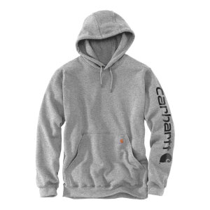 Carhartt Sleeve logo hoodie grey/black Size 2XL