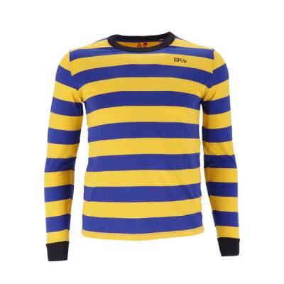 13 1/2 Behind Bars long sleeve yellow/blue Size M