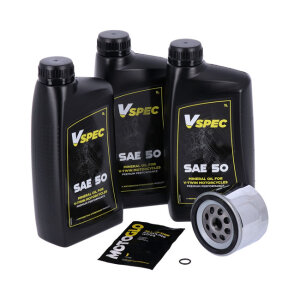 MCS, engine oil service kit. SAE 50, 80-E84 XL Sportster