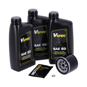 MCS, engine oil service kit. SAE 50, 80-E84 XL Sportster