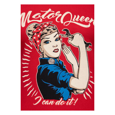 Queen Kerosin Motor Queen I Can Do It t-shirt red Size XS
