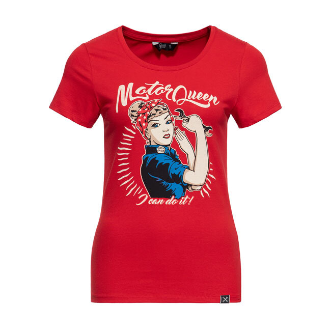 Queen Kerosin Motor Queen I Can Do It t-shirt red Size S
