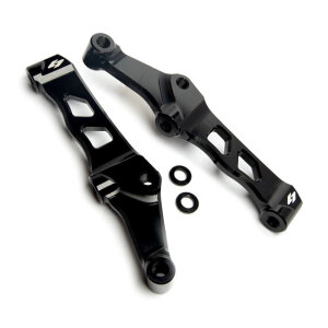 Kraus, front 108mm radial caliper mount set. Dual disc.Black