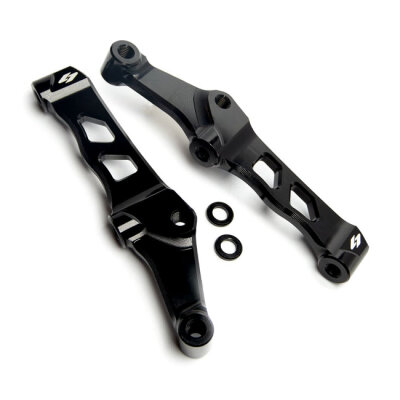 Kraus, front 108mm radial caliper mount set. Dual disc.Black