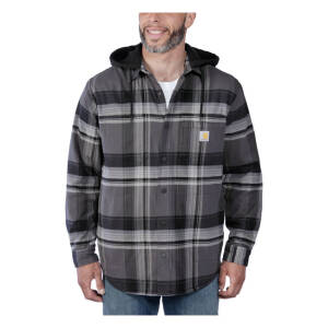 ** Carhartt Flannel lined hooded shirt black Size XL