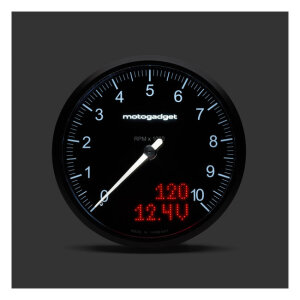 Motogadget, Chronoclassic 2 Tacho Face. 10.000RPM. Black B