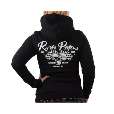 Rusty Pistons Turner female zip hoodie black/red  Size M