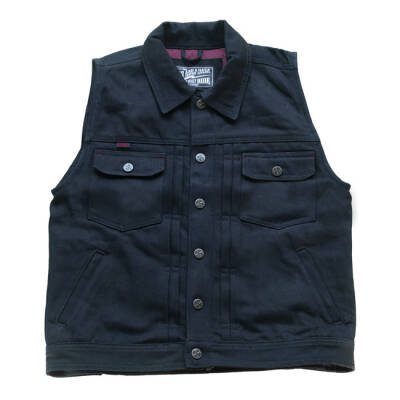 13 1/2 Rain Splitter denim vest black Size 3XL