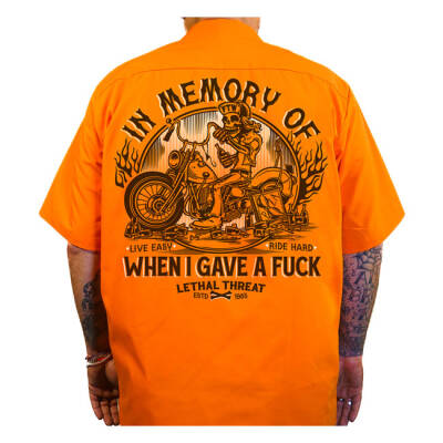 Lethal Threat In Memory work shirt orange Size L