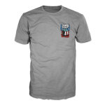 Down-n-Out Freedom Rider t-shirt american flag grey Size 2XL