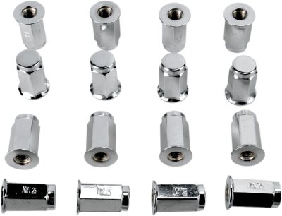 Lug Nut Chr 10mm Flat 16p