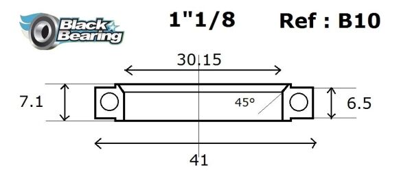 Hb 30.15x41x6.5/7.1mm 45 /90