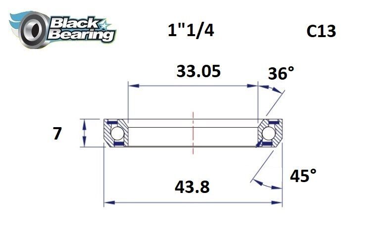 Hb 33.05x43.8x7mm 36 /45