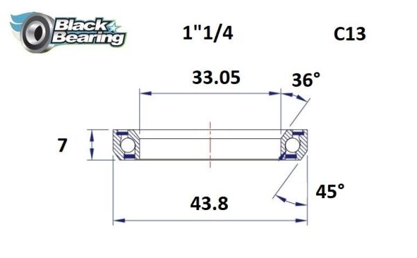 Hb 33.05x43.8x7mm 36 /45