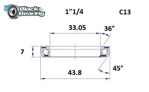 Hb 33.05x43.8x7mm 36 /45