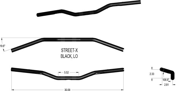 Handlebar 1 Lo Bnd Blk