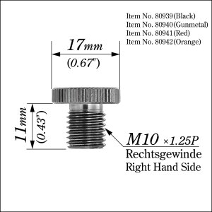 Mirror Plug Bolt Gy Right