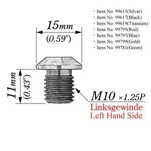 Mirror Plug Bolt Rd Left