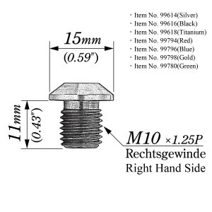 Mirror Plug Bolt Rd Right