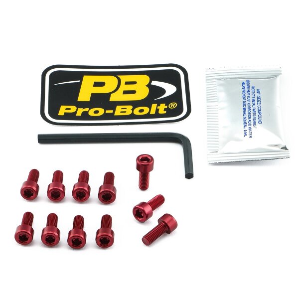 Bolt Kit Fuel Cap Red