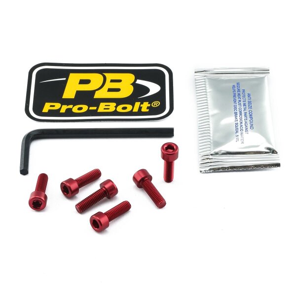 Bolt Kit Fuel Cap Red