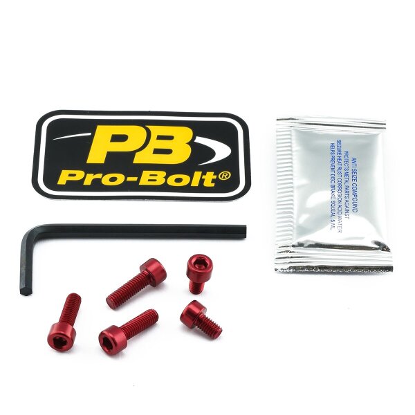 Bolt Kit Fuel Cap Red