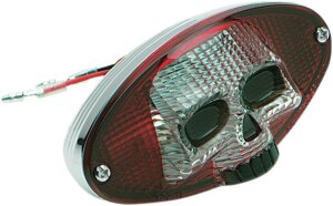 Taillight Red/clr Skull Cateye