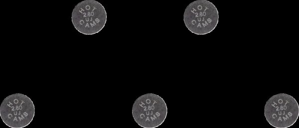 Valve Shim 5pk 7.48x2.80