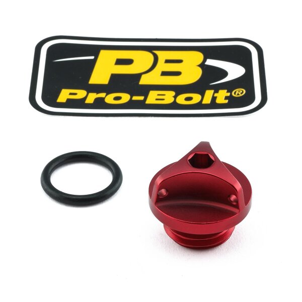 Cap Oil Filler Alum Bmw Red